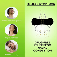 Bandes nasales respirantes hypoallergéniques LYCHA, ingrédients naturels, certifiées CE, pour un sommeil amélioré, réduction du ronflement, oxygénation