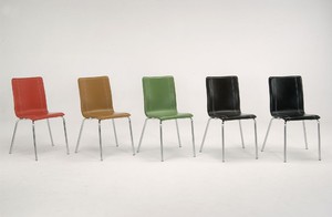 Tabouret design moderne en cuir PVC pour salon, appartement et hôtel - Product Image 2