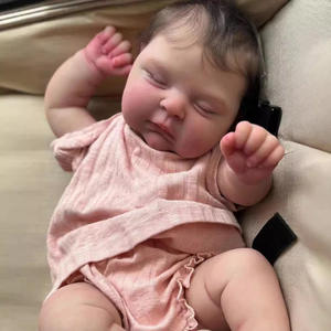 <span class=keywords><strong>Bambola</strong></span> Reborn da 49 cm, <span class=keywords><strong>bambina</strong></span>, color pesca, realistica, addormentata, fatta a mano, in morbido vinile, con accessori M037 - Product Image 5