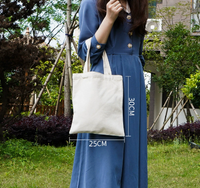 Sac fourre-tout en toile blanche vierge PEIQUAN en gros, personnalisable avec logo, texture de luxe, sac à main en toile unie pour graffiti DIY