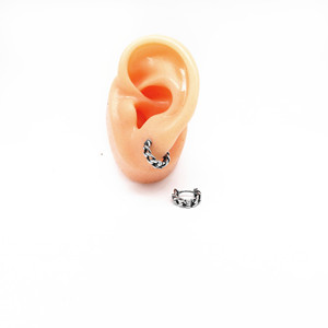 yunnique <b>Chain</b> Huggie <b>Earrings</b> Stainless Steel 14x13x4mm Geometric Design for Men Women Fashion Jewelry <b>Stud</b> <b>Earrings</b> - Product Image 4