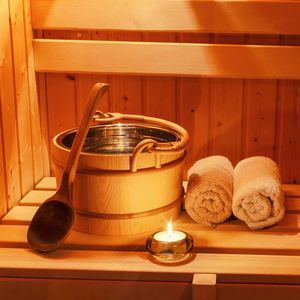 Sauna électrique extérieur moderne pour 4 personnes en bois massif <span class=keywords><strong>de</strong></span> pruche pour villas - Product Image 6