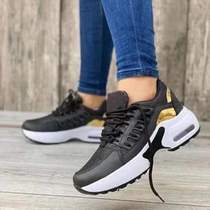 Chaussures de sport pour femmes multicolores de haute qualité, confortables, respirantes, à talons compensés, chaussures de marche pour femmes - Product Image 3