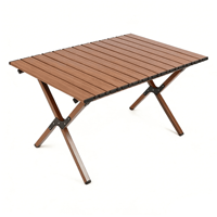 Table pliante portable en acier carbone robuste pour pique-nique en plein air, jardin, barbecue, mobilier d'extérieur