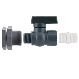 Groothandel duurzame PVC-kogelkraan 1/2 inch DIN-standaard geschroefd, gesmeed voor aansluiting op tuinwatertank, aquaria, visvijvers en emmers - Product Image 3