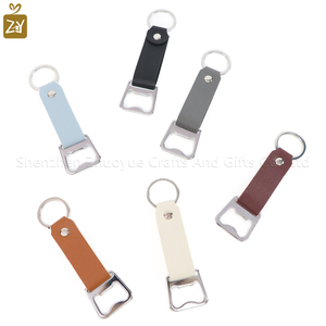 YY en Stock abrebotellas llavero PU cuero cerveza abridor llavero grabado cerveza abridor novio padrinos de boda regalos - Product Image 4