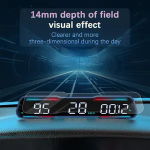 2024 plus récent HUD G19 GPS compteur de vitesse plug and play voiture électronique affichage tête haute pour voiture entièrement compatible