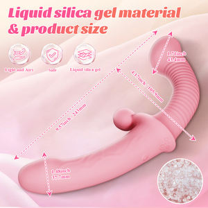 Премиальный силиконовый вибратор с двумя моторами и двойной головкой для стимуляции точки <span class=keywords><strong>G</strong></span>, мастурбатор для женщин, 10-скоростной, для лесбиянок, секс-игрушка для взрослых. - Product Image 3