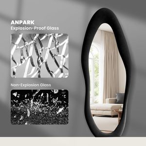 Yeni Gelen Düzensiz Şekilli Ayaklı Makyaj Aynası Modern El Yapımı Taşınabilir Hafif Yer Aynası Ev Dekorasyonu İçin - Product Image 4