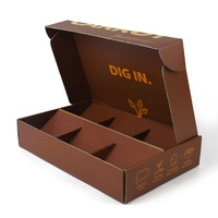 Boîte cadeau en carton ondulé avec logo personnalisé en or à chaud et insert en papier séparé pour l'emballage et l'expédition de biscuits et gâteaux de boulangerie