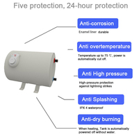 Chauffe-eau électrique à eau chaude 12V RV DC en plastique, capacité de 10L pour application automobile