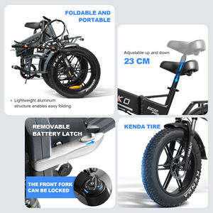 EMOKO Nuovo Design Bicicletta Elettrica Pieghevole con Pneumatici Larghi per Adulti, 7 Velocità, Sospensione Completa, Vendita all'Ingrosso e Dropshipping - Product Image 3