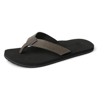 Sandales tongs de plage pour hommes en cuir PU avec semelle intermédiaire EVA amortissante, antidérapantes, imperméables, pour l'été et les activités de plein air