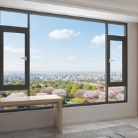 Fenêtre coulissante en aluminium à double vitrage personnalisable
