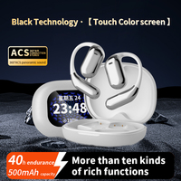 Casque de traduction YYK-Q16 Pro Support OWS Crochet d'oreille Écouteurs de sport Écouteurs à écran tactile couleur LCD avec suppression du bruit
