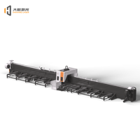 Máquina de corte láser de fibra CNC de tres mandriles con control Cypcut, riel guía HIWIN, refrigeración por agua, programable, compatible con DXF/PLT/AI para metal