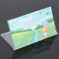 Boîte de calendrier de bureau YUZMEI en plastique pour CD, porte-bijoux, support photo, organisateur de calendrier de table, calendrier de bureau 7,5 pouces