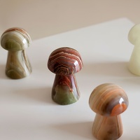 SAIDKOCC Décoration d'intérieur en jade naturel en forme de champignon, sensation haut de gamme, vente directe d'usine, vente en gros, pas cher