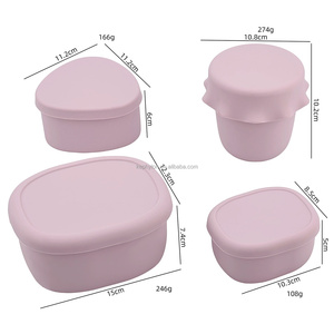 Contenitore per Alimenti in Silicone di Grado Alimentare con Coperchio Sigillato 600ML, Portatile per <span class=keywords><strong>Casalinghe</strong></span>, Campeggiatori, Viaggiatori, Utenti di Palestra - Product Image 4