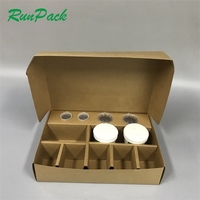 Boîte à emporter pour poulet frit, en papier kraft brun, avec compartiment, logo personnalisé, taille personnalisée, emballage alimentaire pour restauration rapide