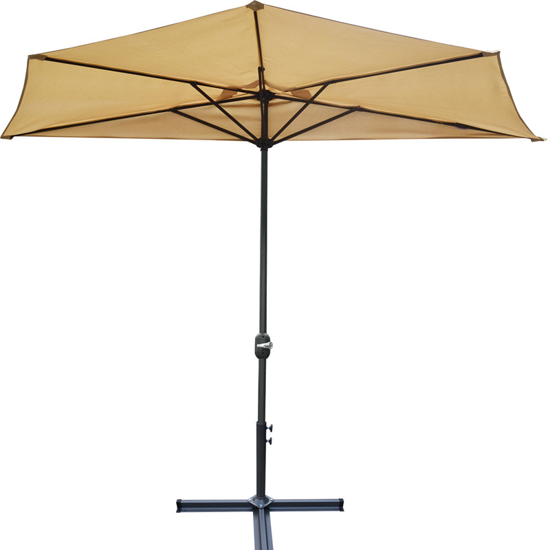 Round Outdoor Half Wall Balcony Umbrella