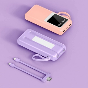 Banco de Energía Universal de 20000 mAh 30000 mAh con Cable, Multifunción, Carga Rápida USB C de 10 W para Teléfono Inteligente - Product Image 2