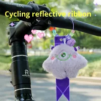 Pendentif décoratif mignon pour vélo de route et VTT, ruban réfléchissant, accessoires de cyclisme écologiques, poupée en peluche, ornement bts