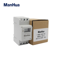 Minuteur numérique programmable hebdomadaire 24h Manhua MT15 16A 220V avec installation sur rail DIN