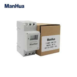 Programmable Switch Manhua MT15 Programmer Programmable Weekly Digital Time Relay Control 24-hour Time 220V Switch Timer DIN Rail Installation