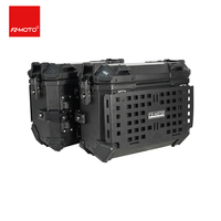 Coffres de Moto Arrière Noirs 36L avec Serrure et Plaque Pliante