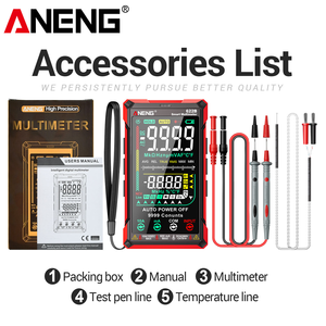Multímetro Digital Inteligente ANENG 622B, Rango Automático, True RMS, 9999 Lecturas, Herramientas Profesionales para Electricistas - Product Image 5