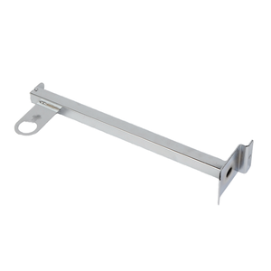 Supporto Regolabile in Acciaio Cromato Argento per Espositori a Parete, Staffa Singola 18*18mm per Tubi Quadrati e Rotondi 18*18mm - Product Image 4