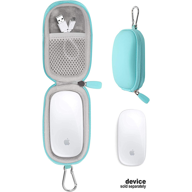 Strong Waterproof EVA Travel Carrying Case with Mesh Accessories Pocket for Apple Magic Mouse 1 and Magic Mouse 2