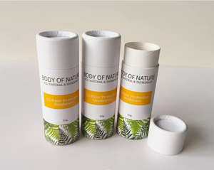 Precio de fábrica 100% Biodegradable 5g/10g Push Lip Stick Desodorante Contenedor Personalizado Cartón Kraft Natural Embalaje hecho a mano - Product Image 1