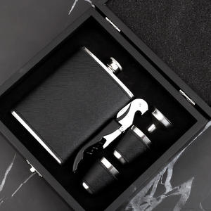 Petaca con estampado negro Nuevo, Petaca de acero inoxidable para licor, whisky, Alcohol, juego de Petaca para <span class=keywords><strong>Monte</strong></span> Carlo Glenlossie - Product Image 2