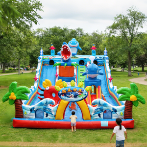Château gonflable personnalisé, trampoline gonflable pas cher, grand parc aquatique, jeu amusant, unisexe, vente directe d'usine - Product Image 1