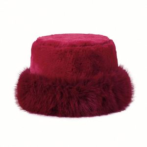 Chapeaux d'hiver en fourrure douce et chaude pour femmes, chapeaux seau de luxe pour femmes, vente en gros - Product Image 2