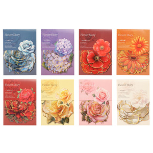10 pegatinas DIY para cada bolsa de la serie Flower Story, con estampado en caliente y temática floral, hechas a mano. - Product Image 5