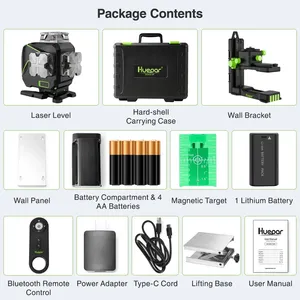 Nivel Láser Verde 360° <span class=keywords><strong>S04CG</strong></span> de 16 Líneas, Autonivelante, Horizontal y Vertical, con Batería de Iones de Litio y 3 Años de Garantía, Gran Venta 2025 - Product Image 2