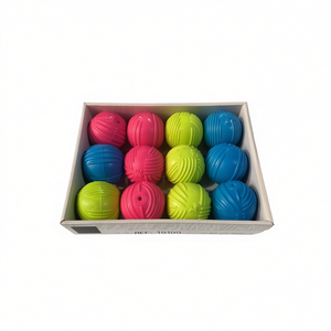 Dog Toy Ball Set 12Pcs Colorful Rubber Pet Plaything - Product Image 1