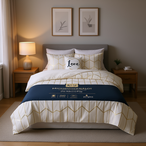Floral Striped Printed <b>Comforter</b> <b>Set</b> 8pcs 100% Cotton Woven Home Bedding King Queen Sizes - Product Image 2