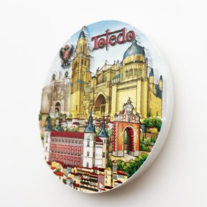 Imán de resina 3D para nevera, accesorio personalizado de alta calidad con estampado UV, colorido, para viaje, San Valentín, Madrid, España, Toledo - Product Image 4