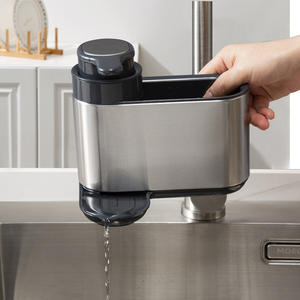 Égouttoir ovale multifonctionnel en acier inoxydable pour évier, pour savon à vaisselle, éponge, ustensiles, organisation de la cuisine - Product Image 2