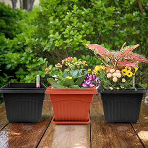 Macetas Cuadradas de Plástico PP de Alta Calidad en Oferta, Macetas Gruesas para Suculentas, <span class=keywords><strong>Cactus</strong></span> y Flores, Minimalistas para Jardín y Hogar - Product Image 3