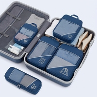 Organiseurs de voyage compressibles, lot de 5 pièces, grande capacité, imperméables, sacs de rangement multifonctionnels pour la famille, cubes de rangement pour les voyages