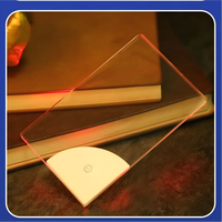 Carte publicitaire LED lumineuse, personnalisable avec impression de logo, pour salons professionnels et événements d'entreprise