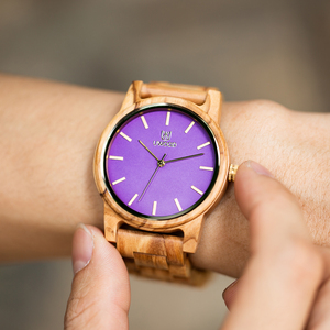 Relojes de madera de <span class=keywords><strong>Mango</strong></span> de lujo para hombre y mujer, de marca personalizada, informal, de cuarzo, UWOOD, Koa, de madera de Acacia de oliva - Product Image 6