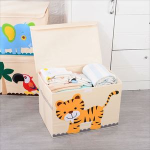 Coffre à jouets pratique pour animaux de la ferme, pliable et repliable, avec couvercle - Product Image 4