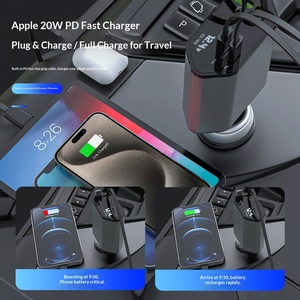 120w 6a super fast car charger multifunctional cigarette lighter <b>adapter</b> pd four in one <b>usb</b> converter <b>plug</b> - Product Image 3