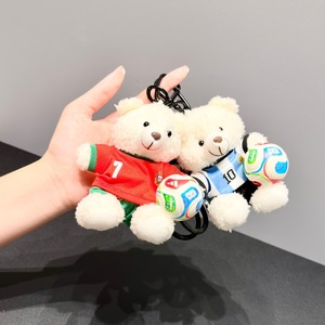 Porte-clés en peluche <span class=keywords><strong>Cristiano</strong></span> <span class=keywords><strong>Ronaldo</strong></span> pour fans de football HECION, accessoire sportif tendance, mignon ours en peluche, article de la Coupe du Monde de football - Product Image 1